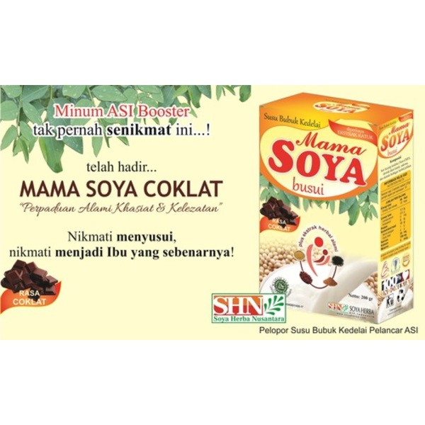 Mama Soya Rasa Coklat &amp; Vanila  / Mamasoya Coklat 200gram - Susu Kedelai Busui