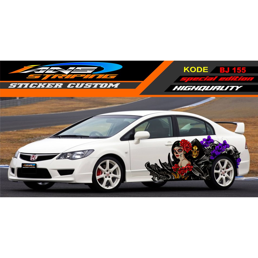 DECAL STICKER MOBIL SEDAN CIVIC