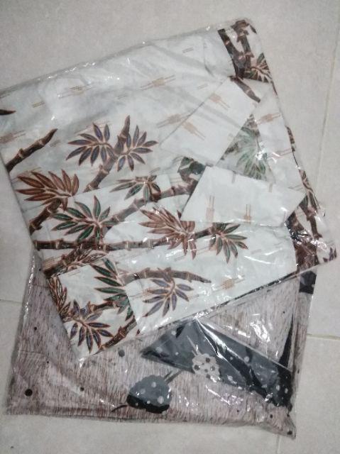 Batik Pria Terviral Di Shopee Motif Godong Pring Putih Hijau Murah Keren M L Xl Batik Pekalongan
