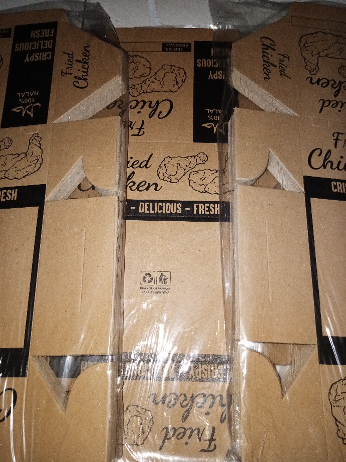 Box Fried Chicken Model 1pcs / Kotak Fried Chicken / Dus Ayam / Dus Fried Chicken / Box Ayam Goreng