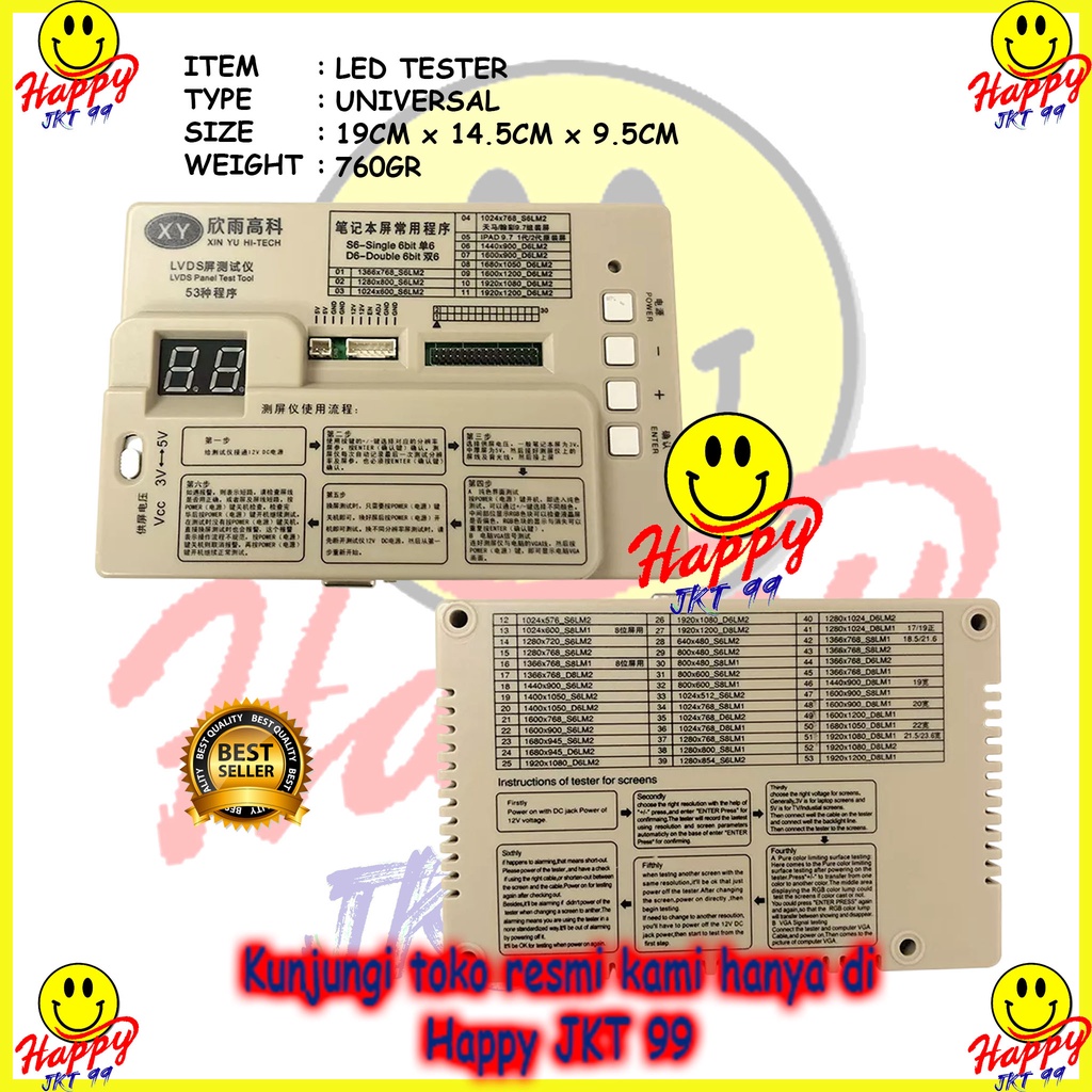 XY PANEL LED TESTER LCD TESTER SCREEN TESTER LAPTOP TV COMPUTER SUPPORT 7-65