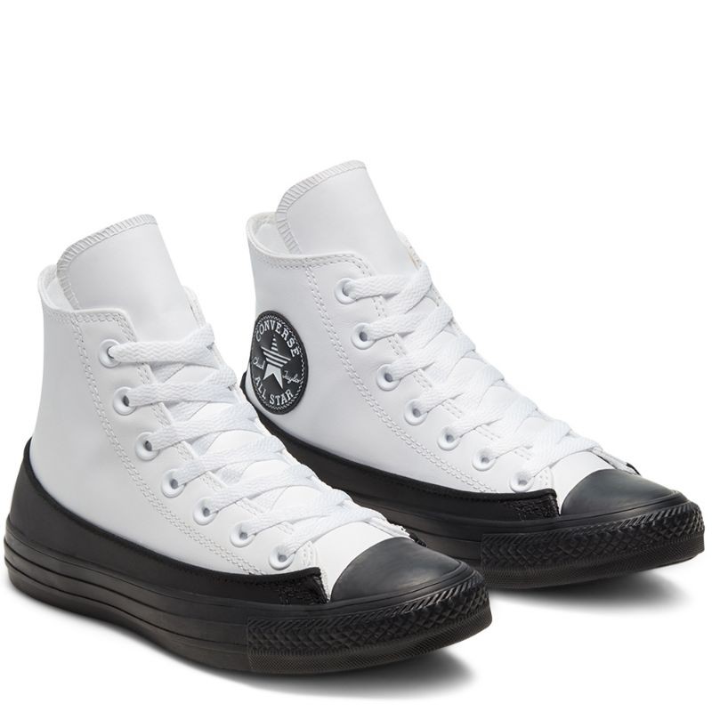 black and white chucks high tops