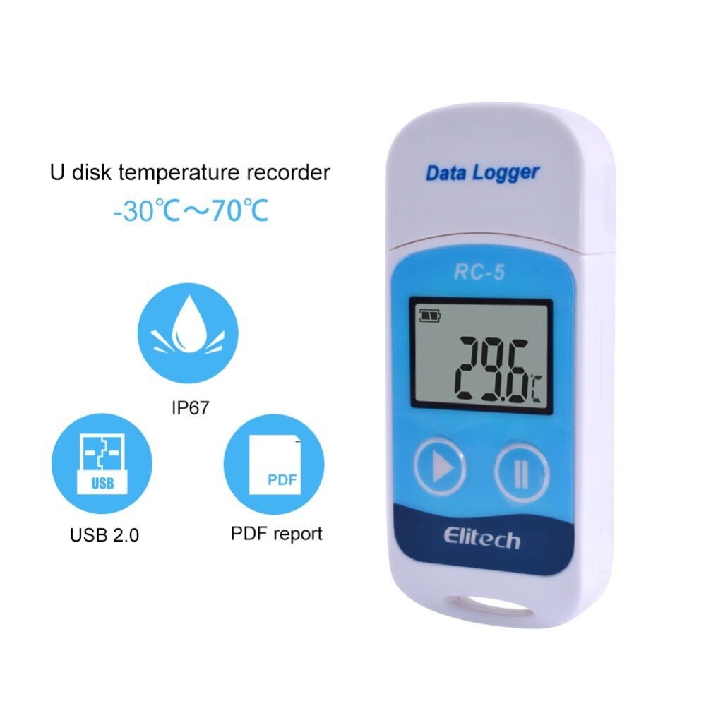 Elitech RC-5 / RC5 - USB Temperature Data Logger Perekam Data Suhu USB