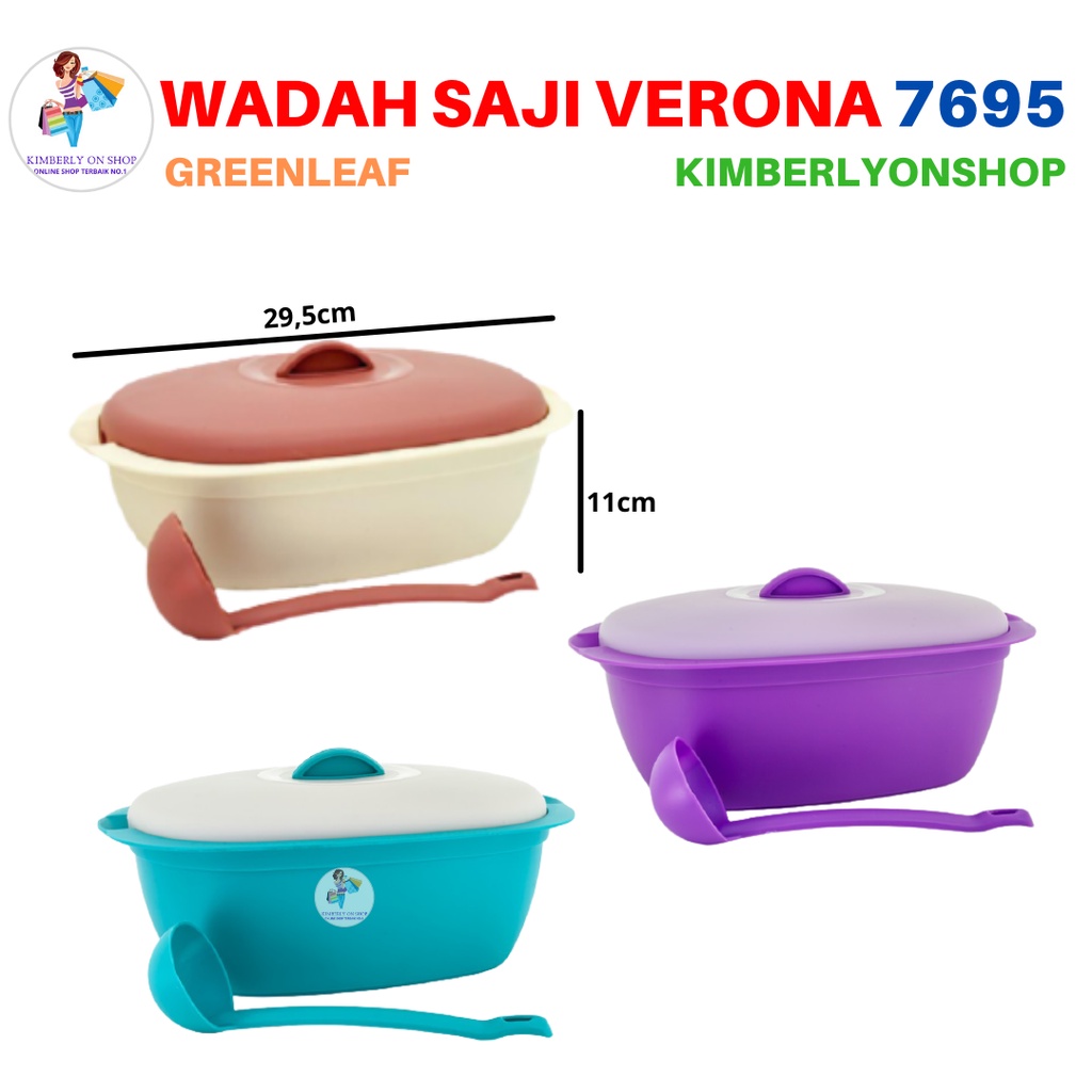 Wadah Saji Food Storage Verona 3,2 Liter 7695 Green Leaf