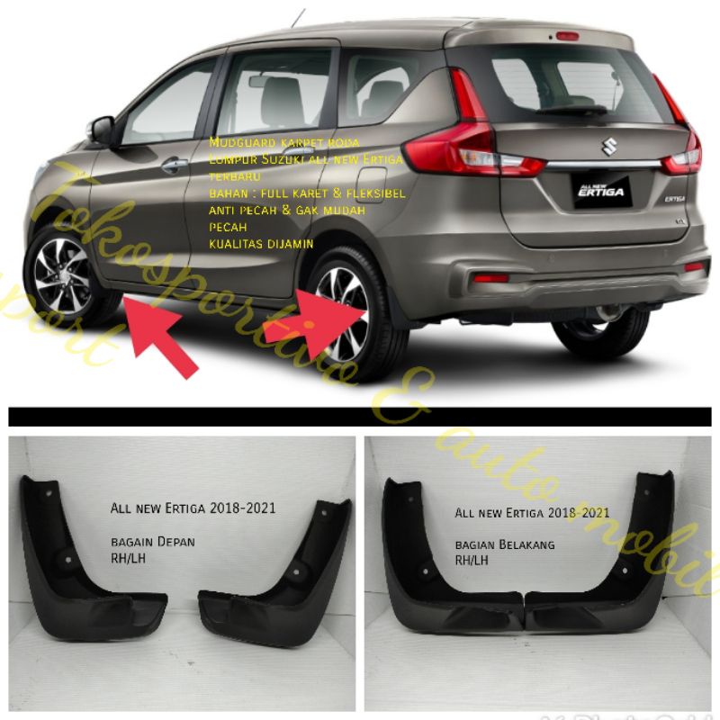 Mudguard karpet roda Lumpur penahan lumpur full karet Suzuki all new Ertiga 2018-2021 anti pecah