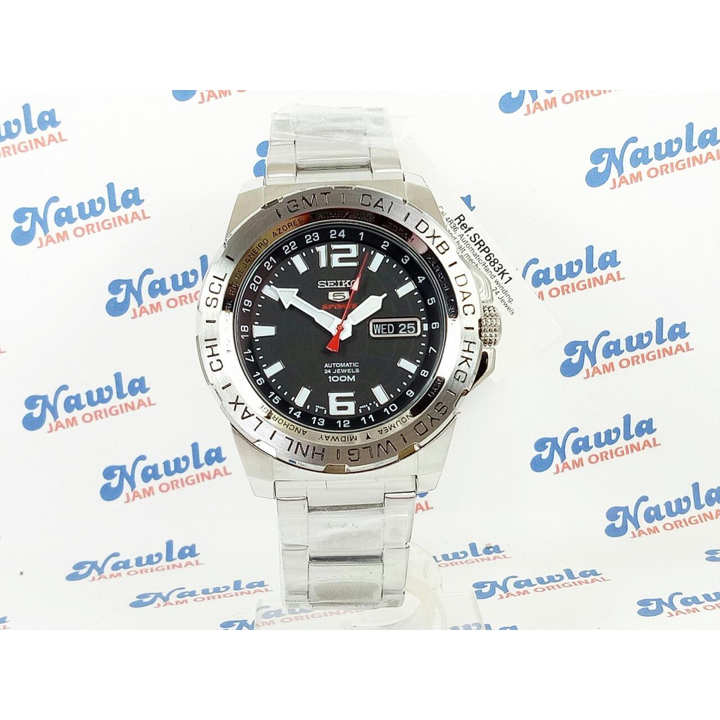 Seiko 5 Sports SRP683K1 Automatic Black Dial - Jam Tangan Pria SRP683