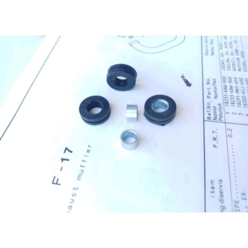 Karet & bosh cover knalpot honda tiger revo