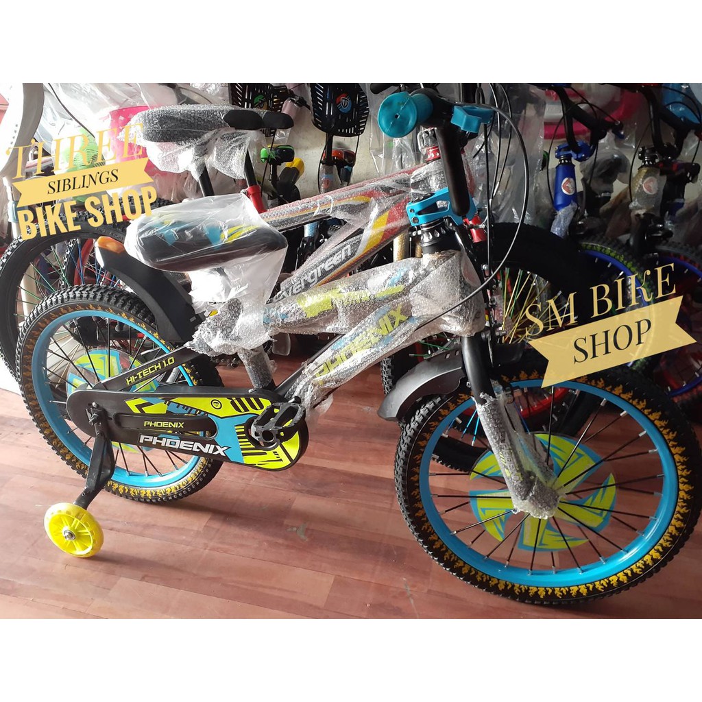 SEPEDA ANAK BMX PHOENIX PX - 9812 18 INCH WARNA HITAM KUNING METALLIC