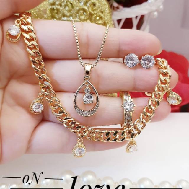 Xuping set perhiasan lapis emas 24k 2687j