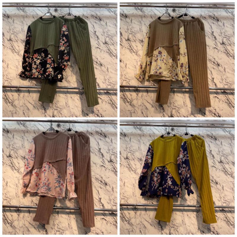 setelan celana setcel knit miudis
