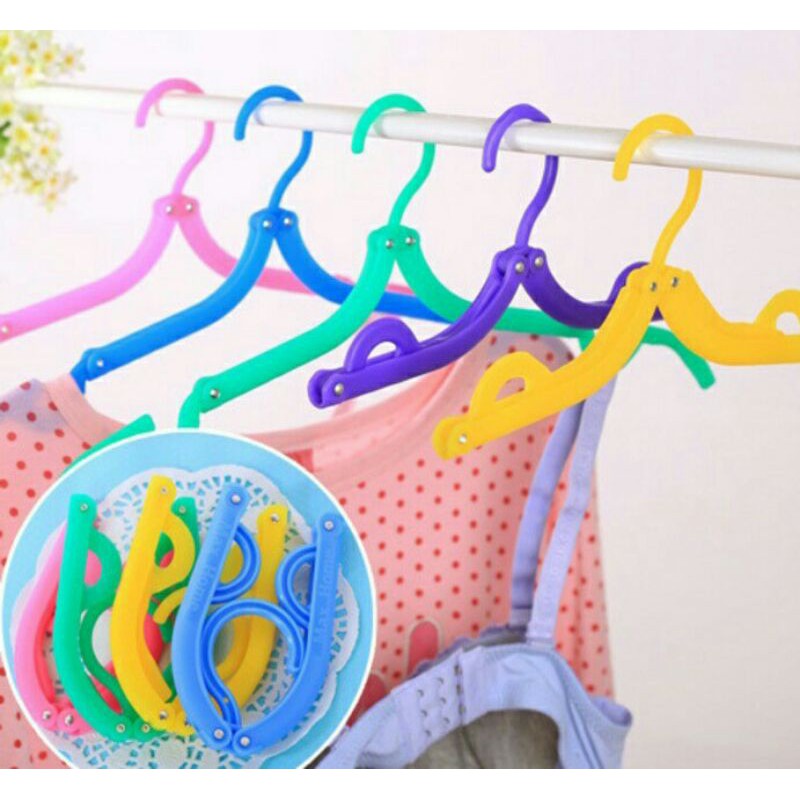 ⭐ Jendela Kosmetik ⭐ Hanger Lipat Portable / Gantungan Jemuran Baju / Travel Foldable / Gantungan lipat / Jemuran Baju-jk