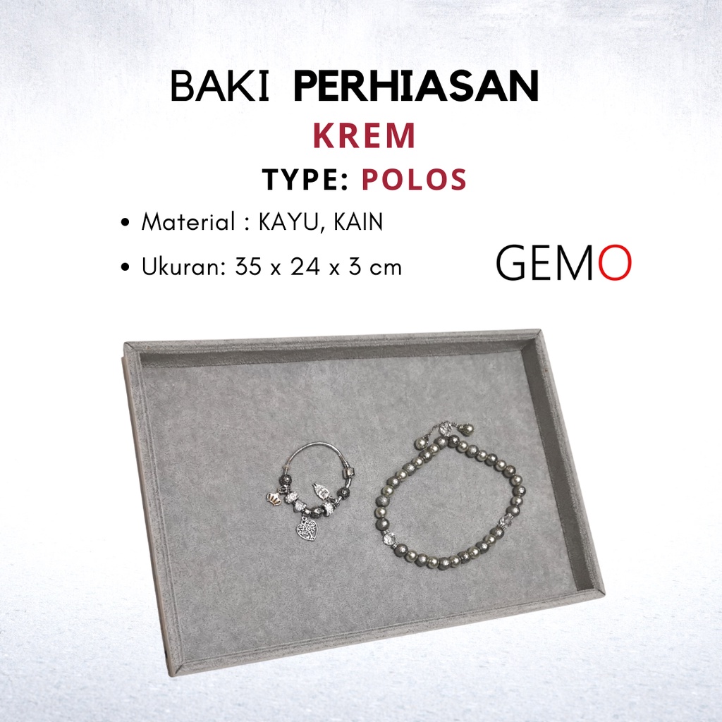 Baki Nampan Lapis Kain Display Perhiasan Permata Mewah / Nampan Tray Alat Peraga Jewelry Set Tempat menaruh Kotak Cincin Gelang Liontin Anting Kalung Lucu Unik Murah untuk  Etalase Toko Emas Berlian Mewah / Permata Berharga juga bisa untuk Box Seserahan