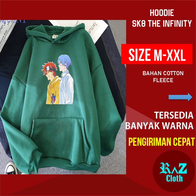 Sweter Hoodie Pria Reki Kyan Langa Hasegawa SK8 The Infinity Anime Skateboard Papan Selancar