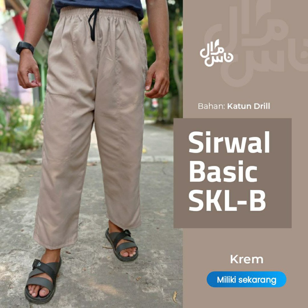 Celana Sirwal Basic SKL-B Gratis Peci Rajut