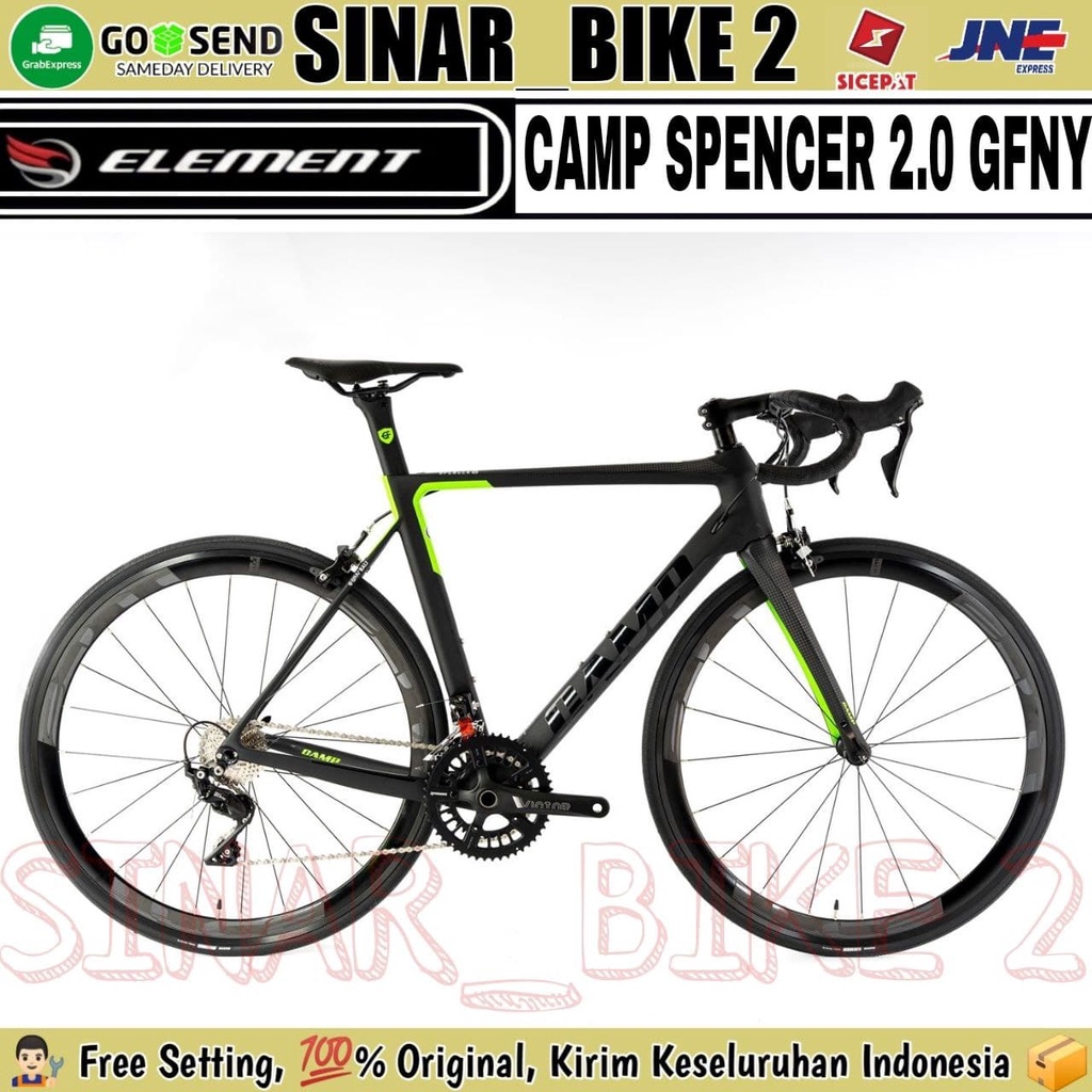 Sepeda Balap Roadbike ELEMENT CAMP SPENCER 2.0 GFNY Carbon 2x11 Speed