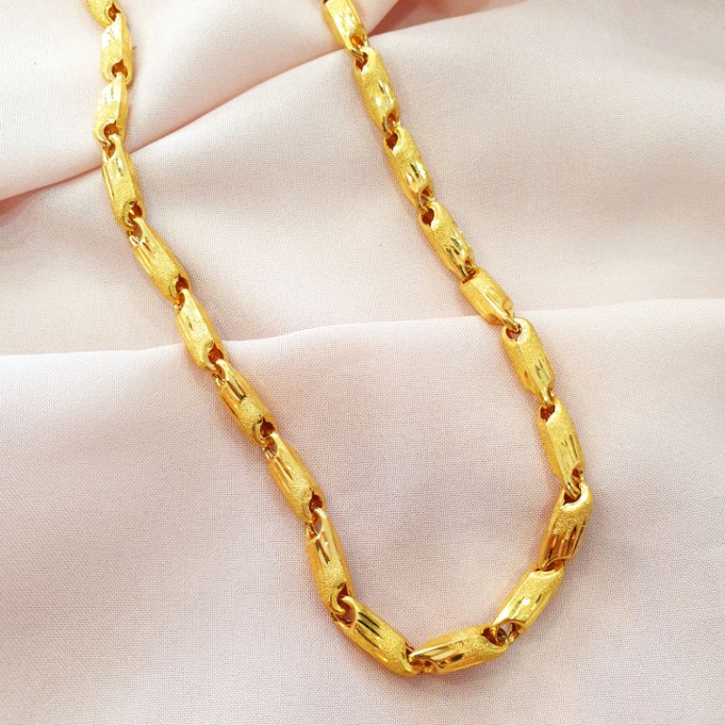 [NEW] Kalung dewasa model bambu bagong emas asli kadar 375