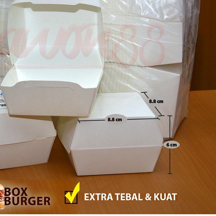 

♦ Kotak Dus Box Burger PUTIH | S - (50 Pcs) ✱