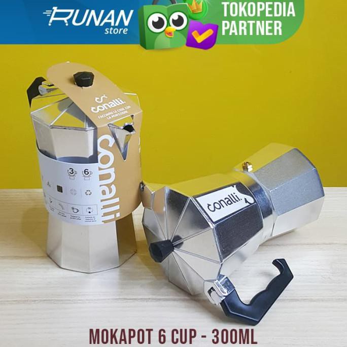Mokapot 300Ml 6 Cup Moka Pot Alat Pembuat Espresso Maker Moka Pot 300