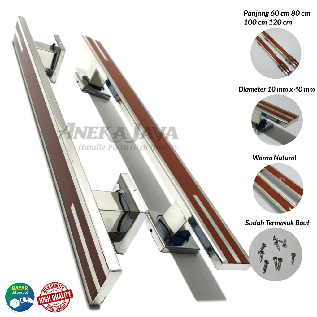 Handle Pintu rumah panjang 60 cm 80 cm 100 cm 120 Tarikan Pintu Pegangan Pintu rumah minimalis