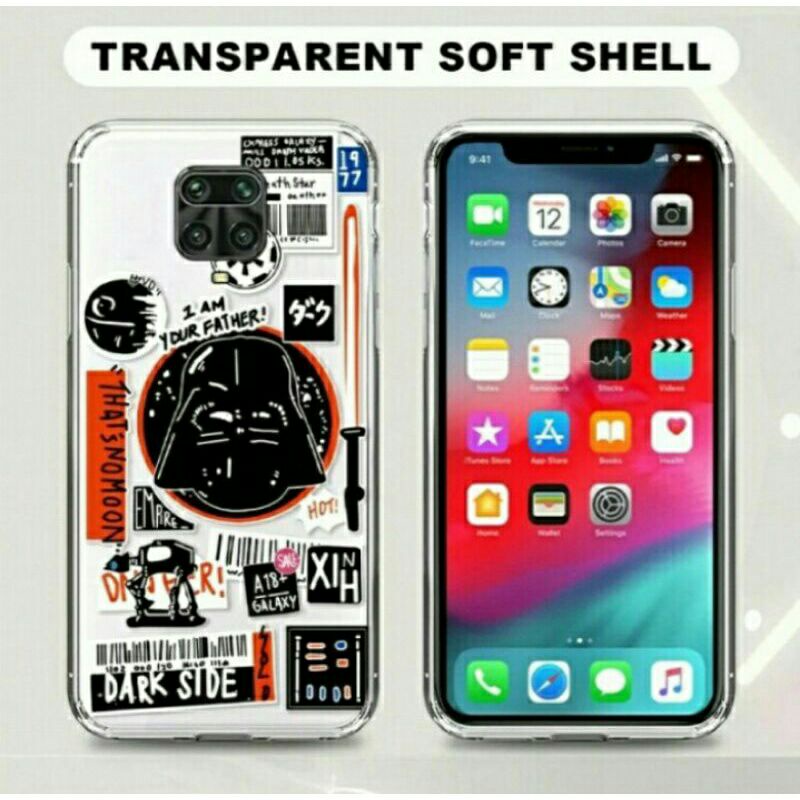 Case Xiaomi Redmi Note 9 Pro Case Clear Printing Sticker Motif Star Wars Original