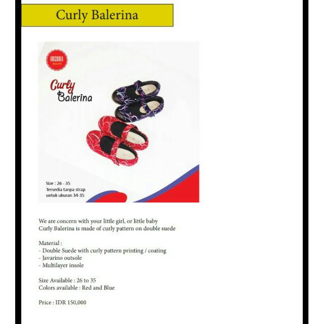ORZORA SHOES - CURLY BALERINA