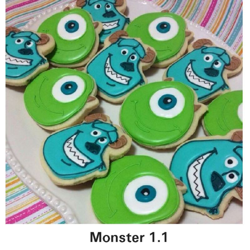 

IHANALICIOUS Butter Cookies Tema Monster Lucu (kukis hias karakter)