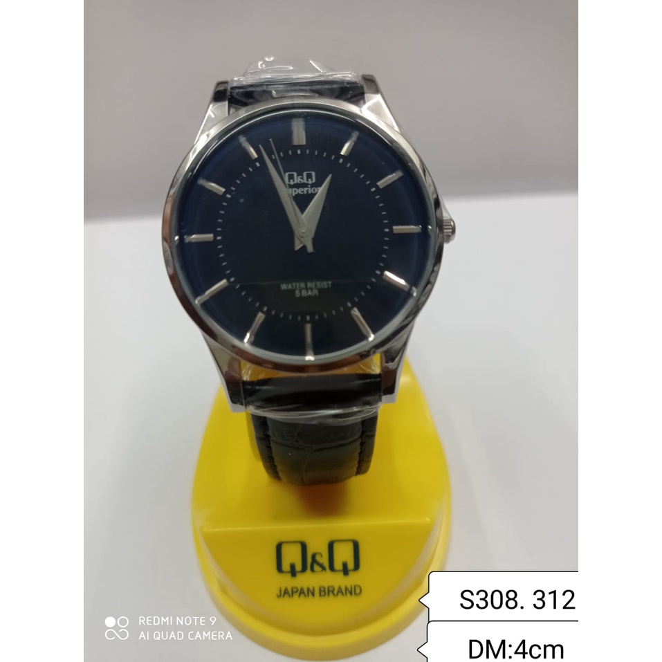 Jam Tangan Pria Casual Business Rantai Stainless Steel Analog Original Q&amp;Q QnQ QQ S308 S308J Series