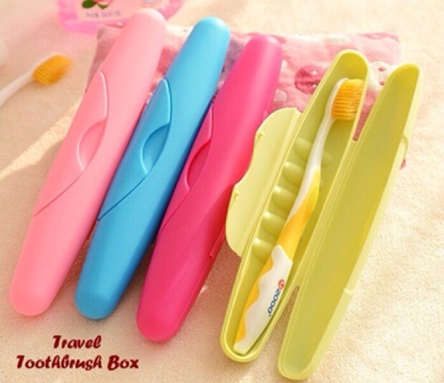 Travel toothbrush box kotak tempat sikat gigi dan odol lebih higienis ok  good quality