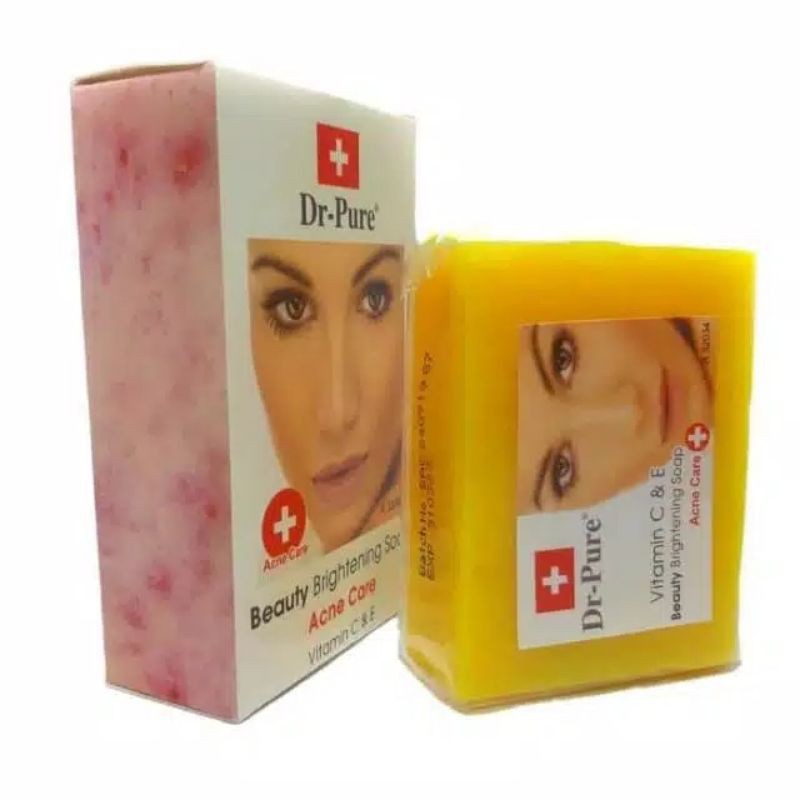 SABUN WAJAH BERJERAWAT DR PURE ACNE CARE BEAUTY BRIGHTENING SOAP BPOM - SABUN JERAWAT DR PURE