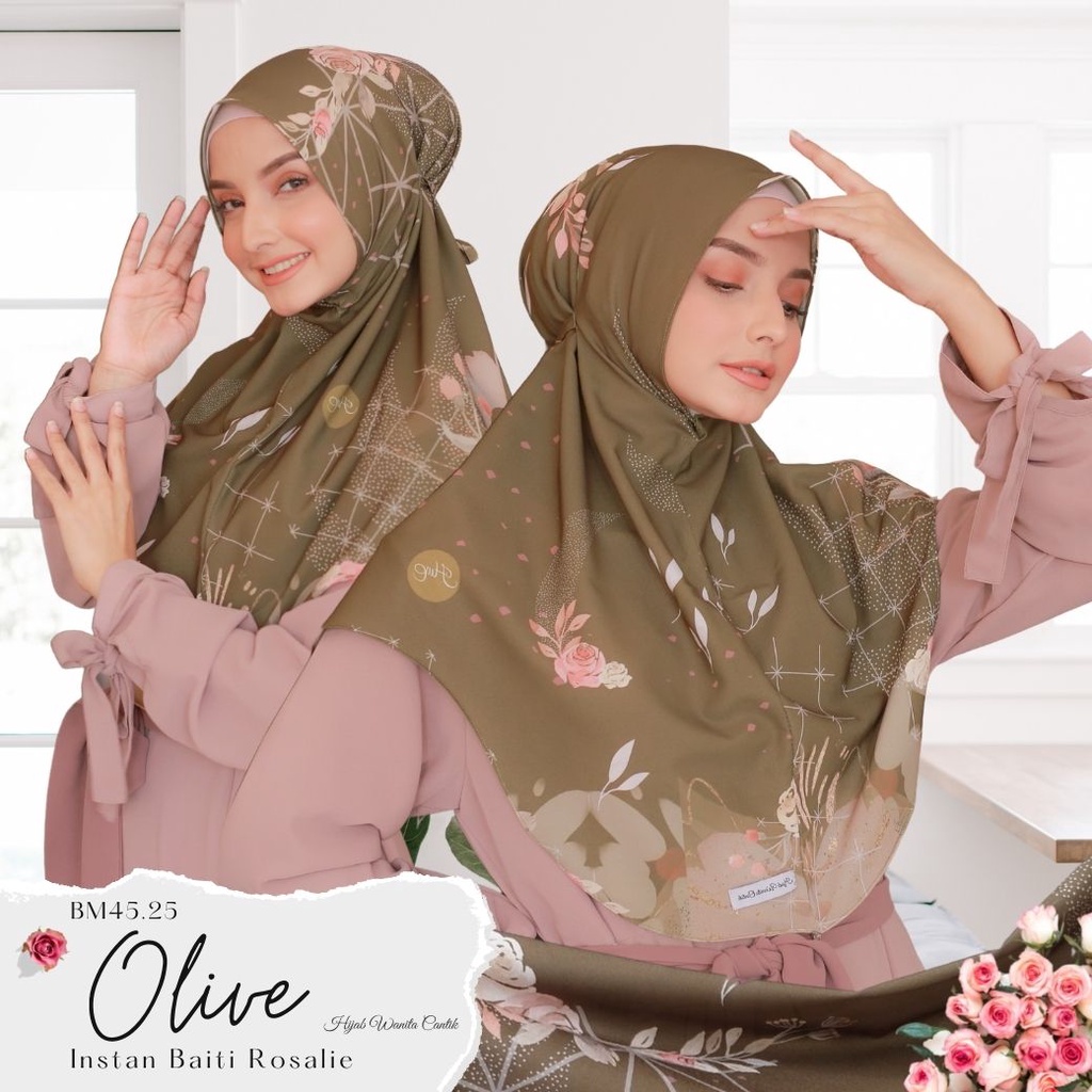 Hijabwanitacantik - Instan Baiti Rosalie Series | Hijab Instan | Jilbab Instan-Olive