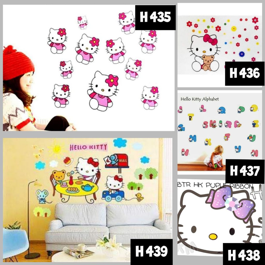 WALLSTIKER STICKER DINDING HELLO KITTY H 430 431 432 433 434 435 436 437 438 439 440 441 442 443 444