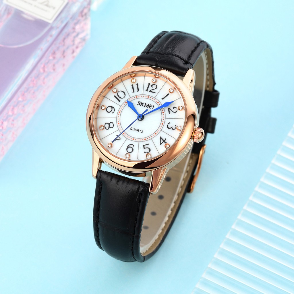 SKMEI 1823 Jam Tangan Wanita Analog Tali Kulit WATCHKITE WKOS