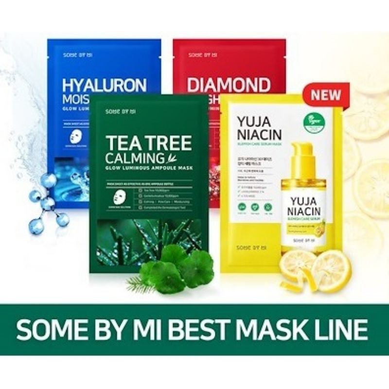 masker somebymi some by mi sbm sheet mask hijau tea tree calming green teatree ijo asli ori original