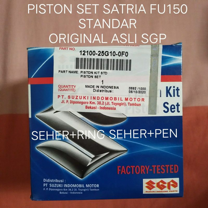 PISTON SET SATRIA FU150 SEHER SATRIA FU150 RING PISTON SATRIA FU150 RING SEHER SATRIA FU150 ORIGINAL