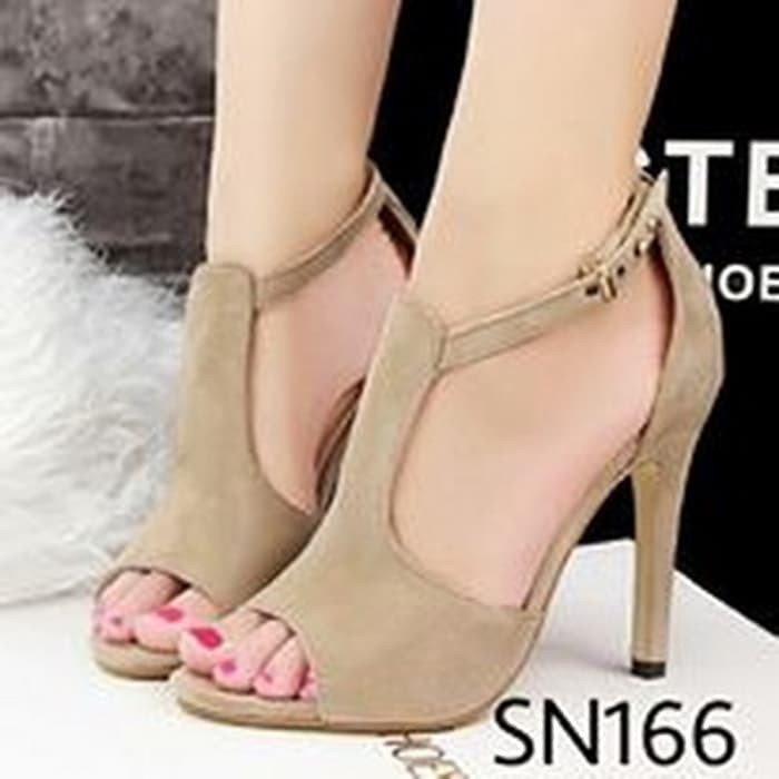 VS41 Jual Murah Ykshoes 1010 Peep Toe High Heels 17Cm 17 Cm Shoes Import Hak Tinggi Bartier