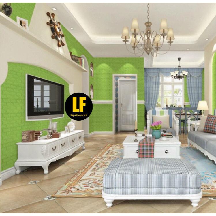 AA Wallpaper Dinding Bata 3D Foam 70cm x 77cm Premium Wallpaper Tebal 3MM-2