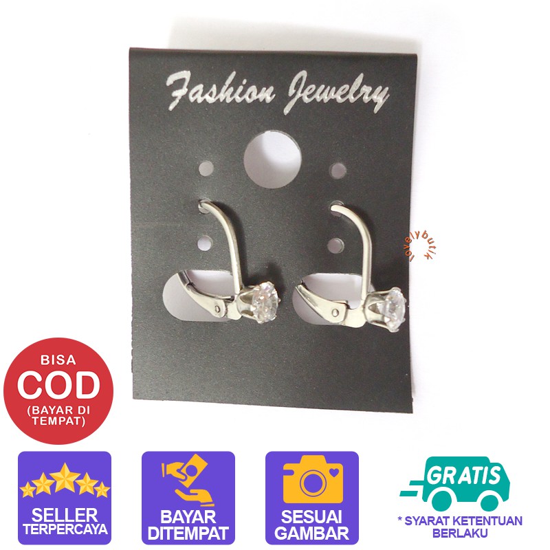 Lovelybutik Anting Desi Titanium Anti Karat Dewasa Anting Desi Mata Kecil Uk. 0,4