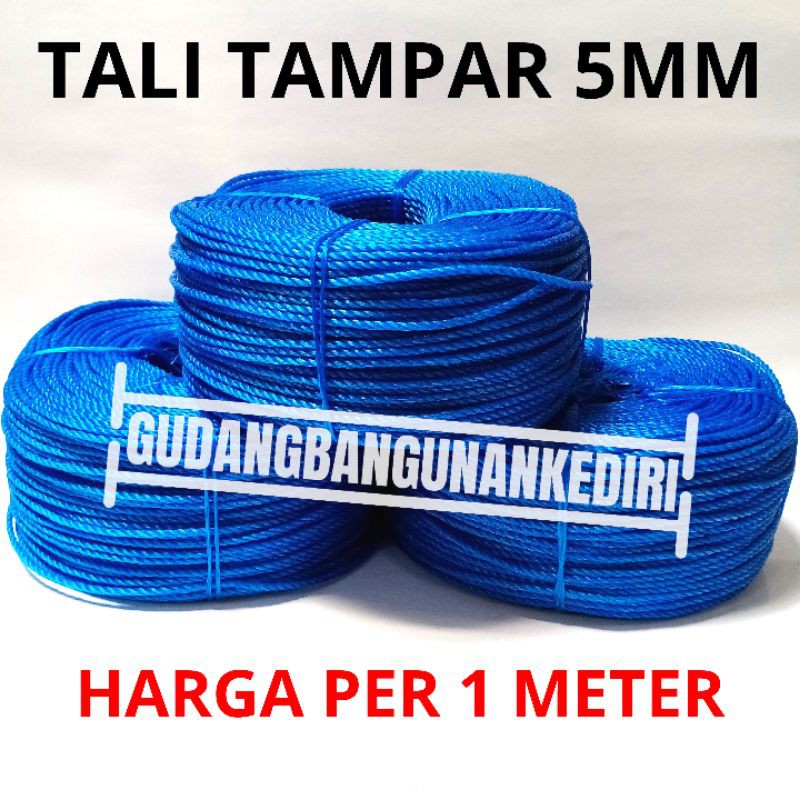 Tali tambang 5 mm / tali tampar 5mm / tampar ikat barang / tali jemuran / tali tampar plastik