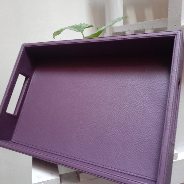 40x30x5 cm Nampan Kulit / Tray Leather / PROMO Baki Tempat Air Mineral / Tatakan Gelas