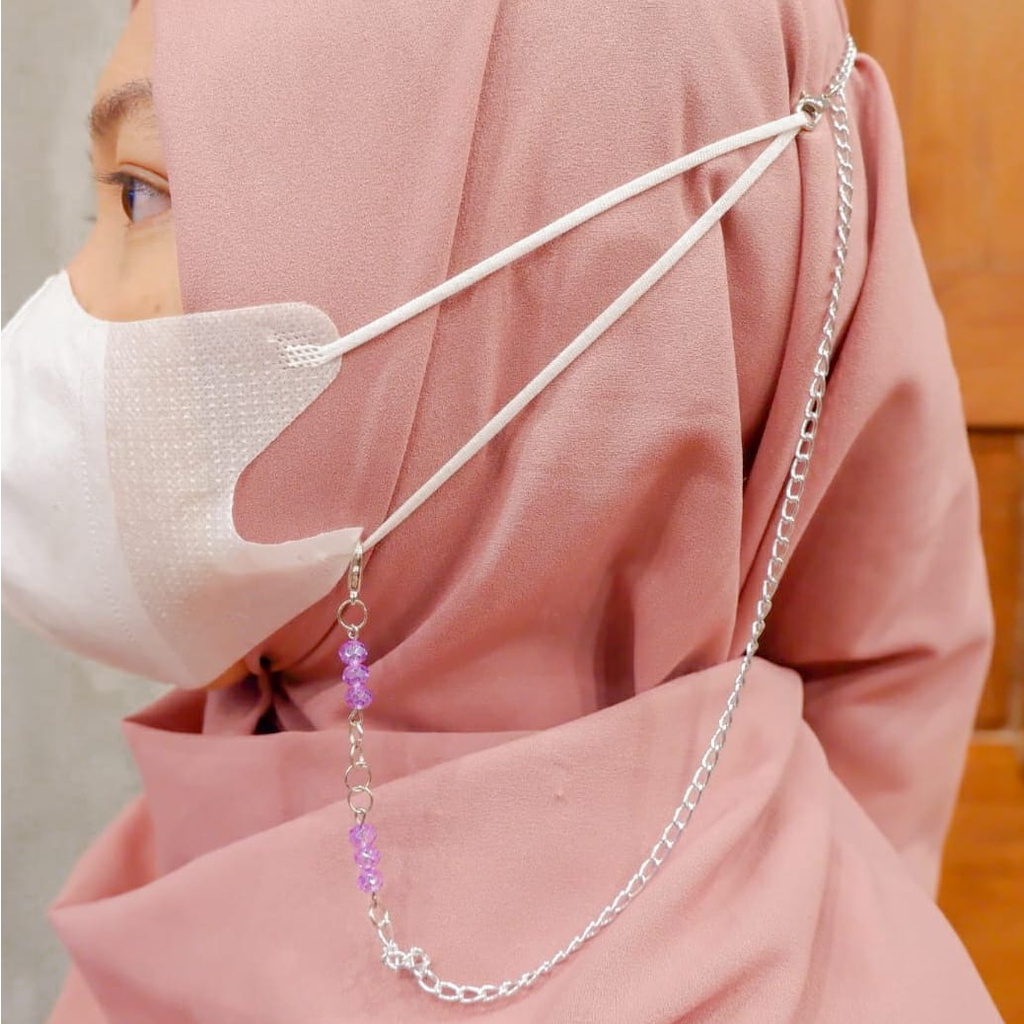 Strap Masker Rantai Kalung Konektor Masker Lilac Series