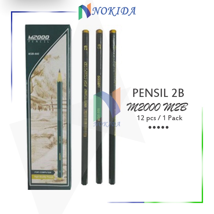 

Nokida Pensil 2B M2000 M2B-900 [1 Pack] / Pencils Pinsil 1 Box Pengsil 2B 1 Pak / Pingsil 2B 1 Lusin