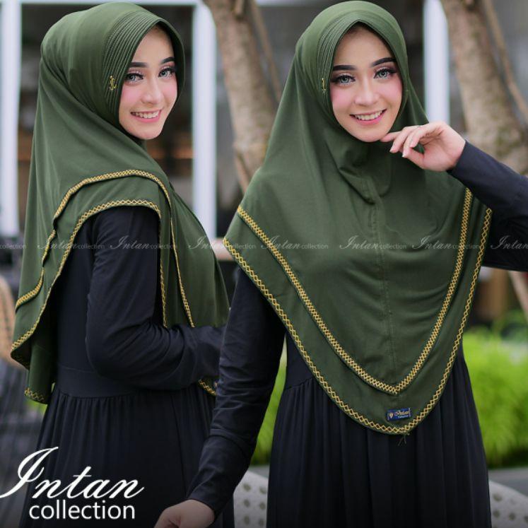 (PALING DICARI) BERGO EZ / JILBAB DUA LAYER PICOT JERSEY.BERGO KHIMAR