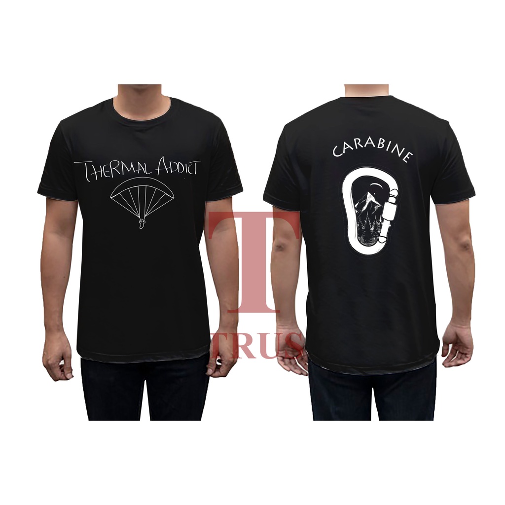 THERMAL AD|DICT | PARALAYANG | PARAGLIDING | BAJU DEWASA |T-SHIRT PARAGLIDING/PARALAYANG | HITAM