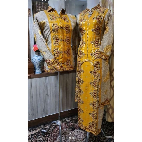 SETELAN SONGKET BATIK KUNING