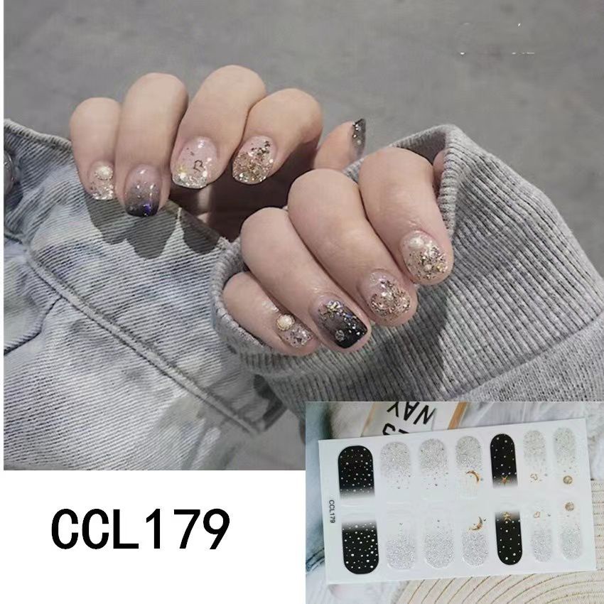 CCL STIKER KUKU GAYA JEPANG 14PCS  STAR MOON NAIL STICKER SHELL PREMIUM QUALITY