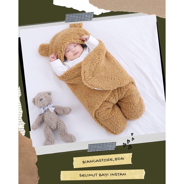 Selimut bayi karakter Selimut bayi lembut Bedong bayi instan Slimut bulu Perlengkapan bayi baru lahir Selimut topi bayi Bedong bayi Selimut bayi topi Selimut bayi lucu Bedong instan