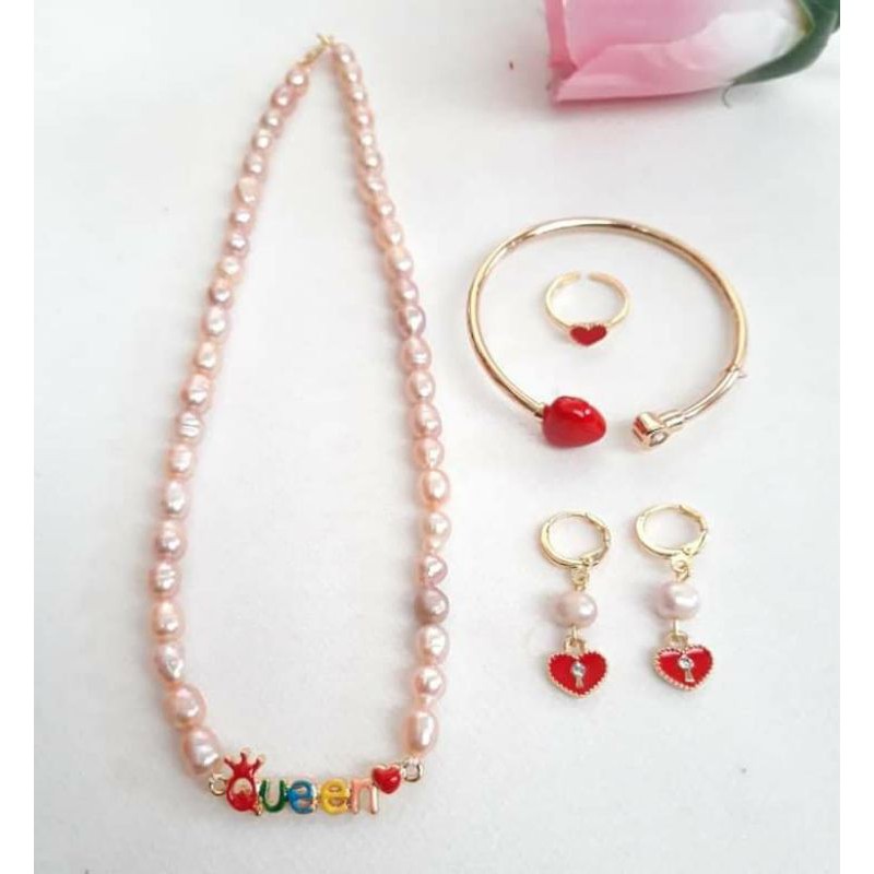 SET PERHIASAN MUTIARA LOMBOK UNTUK ANAK ANAK KALUNG QUEEN
