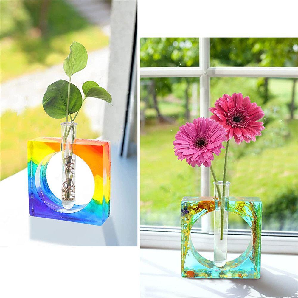 Nanas Vas Bunga Silikon Cetakan Penyimpanan DIY Membuat Perhiasan Alat Casting Bulat Persegi Epoxy Resin Mold