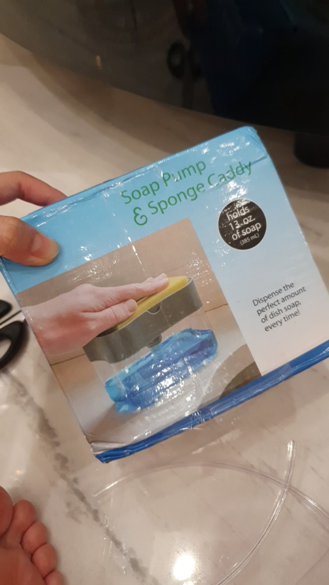 Pump Dispenser 2in1 Holder Sponge Tempat Sabun Cuci Piring Spons Dapur