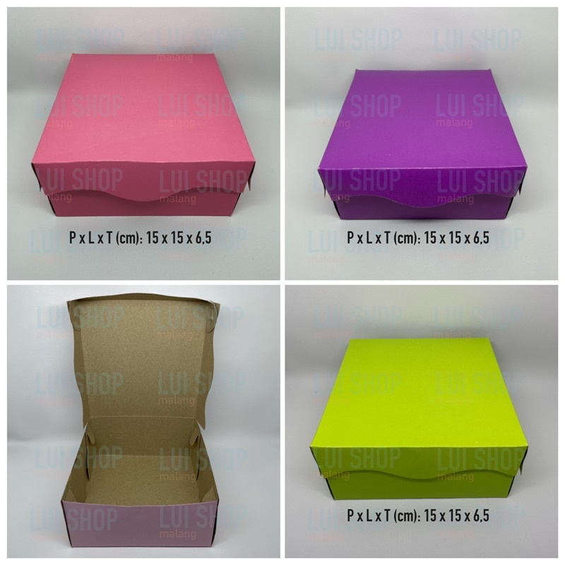 

DUS KUE 15cmx15cm R6 [R-ENAM] BLOCK COLOR 310gr Apa Kabar